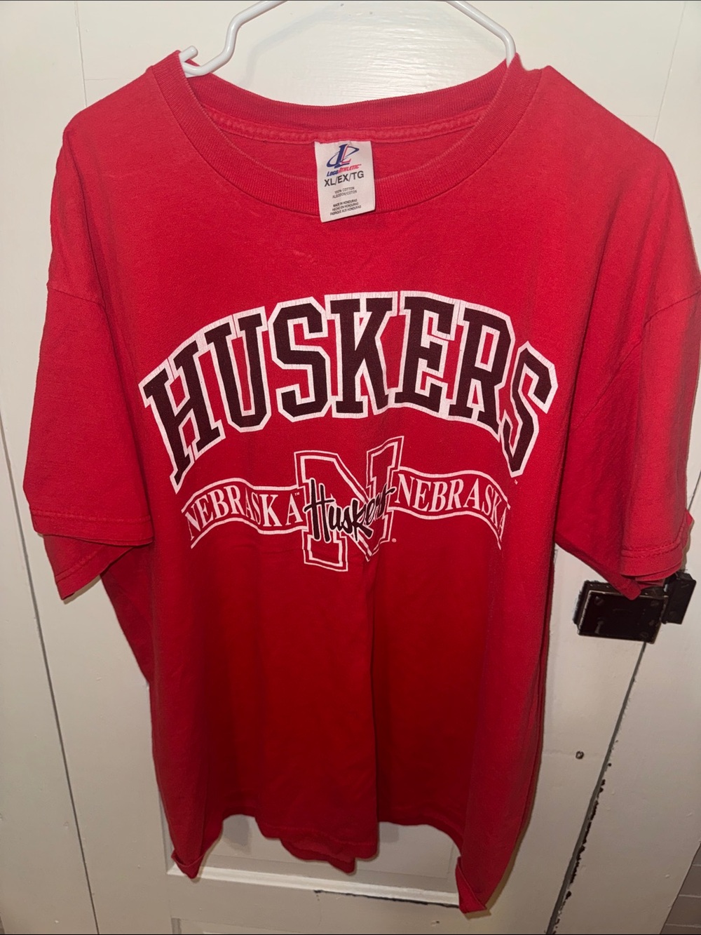Logo Athletic Red Huskers Nebraska Graphic Short-Sleeve Tee VTG XL